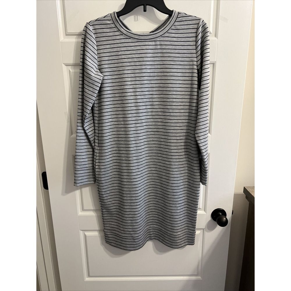 Soho Street New York & Co Shirt Dress Women‎ Gray Black Long Sleeve XS